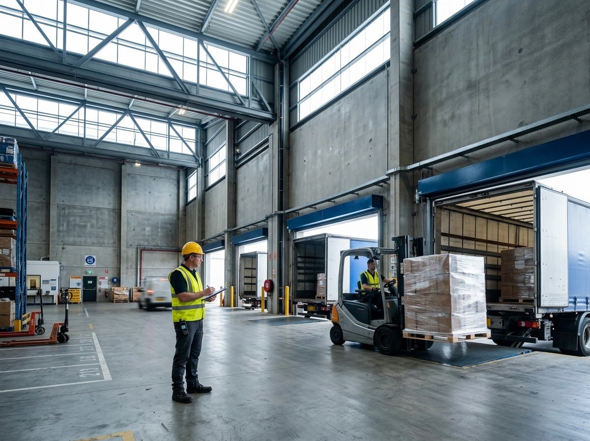Logistics warehouse terminal freight loading
